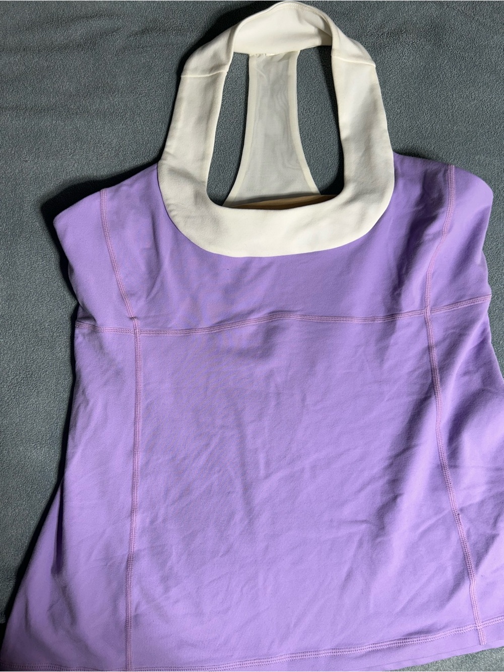 lululemon athletica Lavender Halter Tank with White Neckline Trim